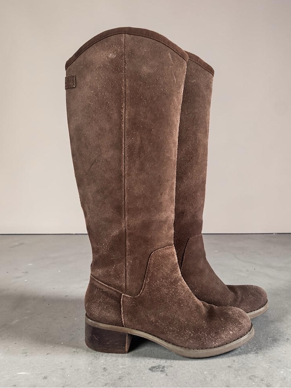 Vintage Calvin Klein Women's Brown Suede Knee-High Boots